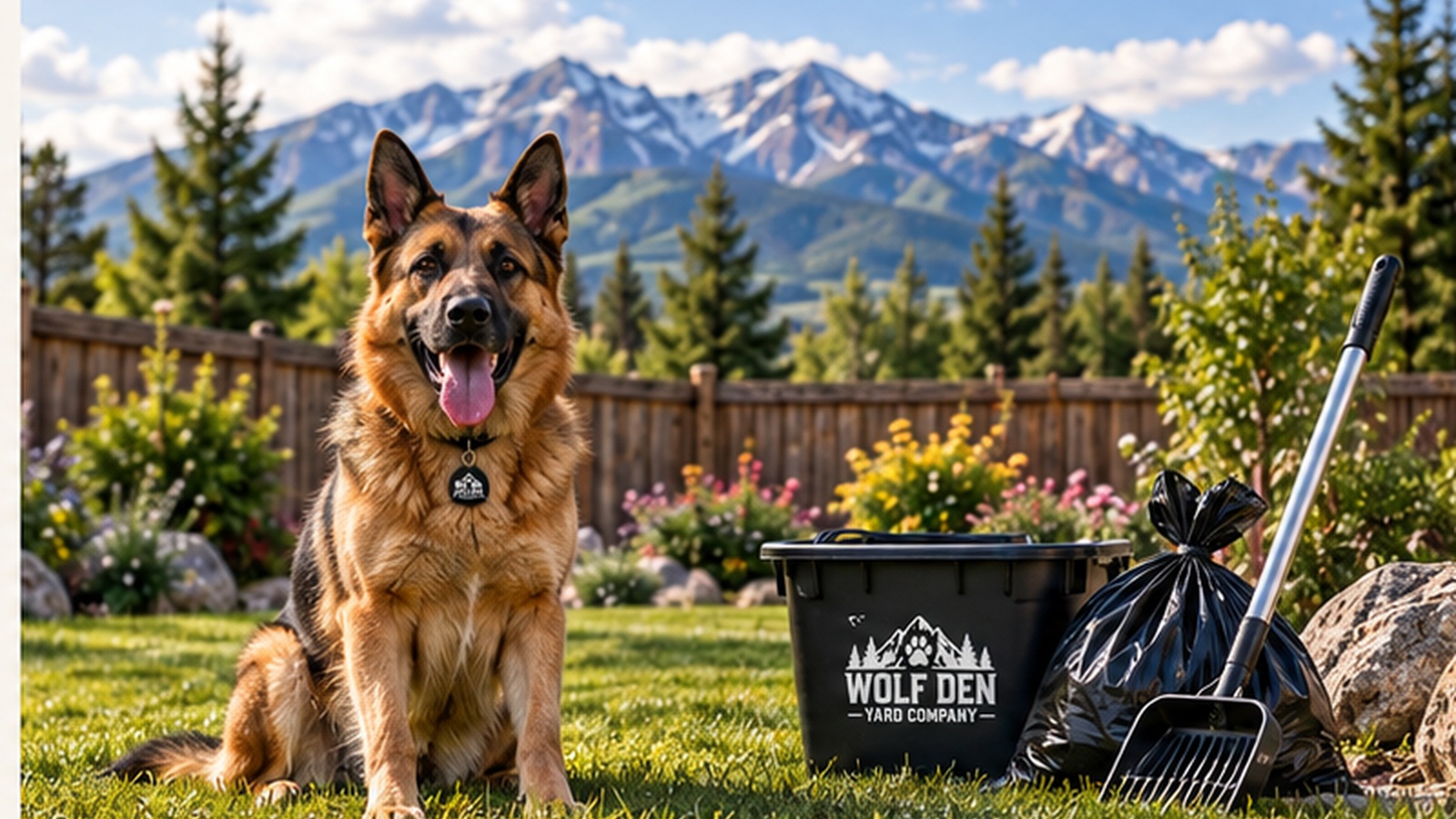 Initial and one-time dog waste cleanup service in a Juab County backyard