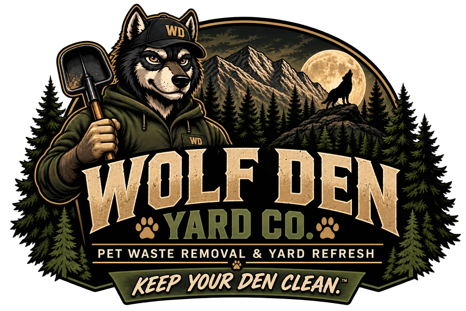 Wolf Den Yard Company pet waste removal and yard refresh